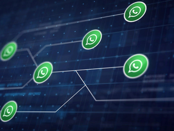 Whatsapp Icon Line Connection of Circuit Board